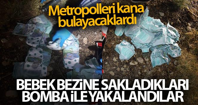 Metropolleri kana bulayacaklardı, bebek bezine sakladıkları bomba ile yakalandılar