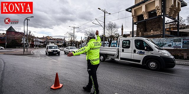 Konya’da kuralları ihlal eden bin 32 sürücüye ceza