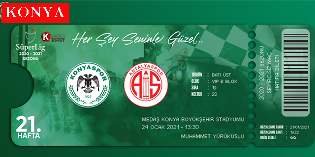 Konyaspor - Antalyaspor Maçının Hatıra Biletleri Satışa Çıktı