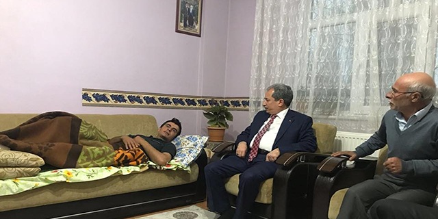 Başkan Akkaya’dan Afrin gazisine ziyaret